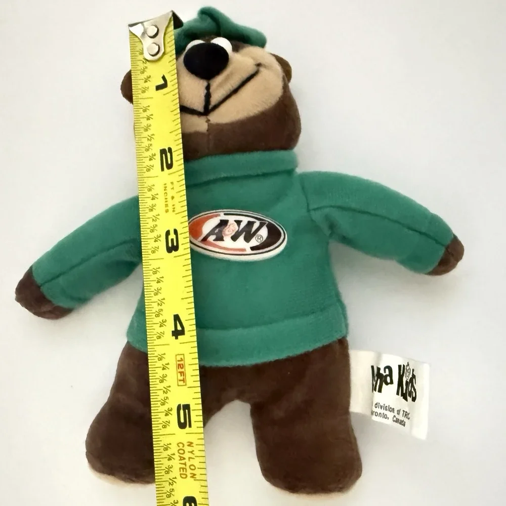 A&W Root Beer Plush Bear- 1998 Alpha Kids - Restaurant Fast Food Mascot